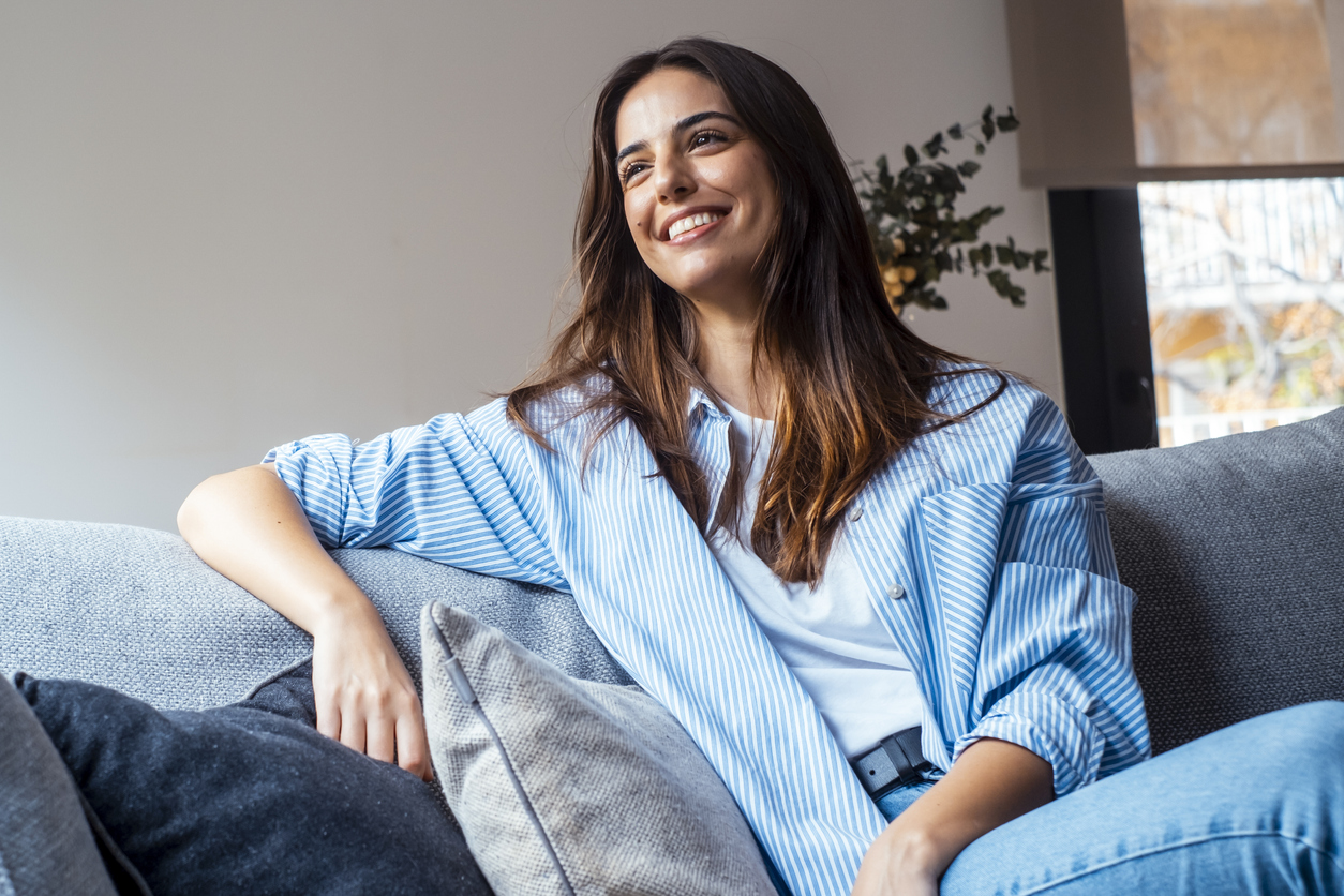 Happy Patient on Couch