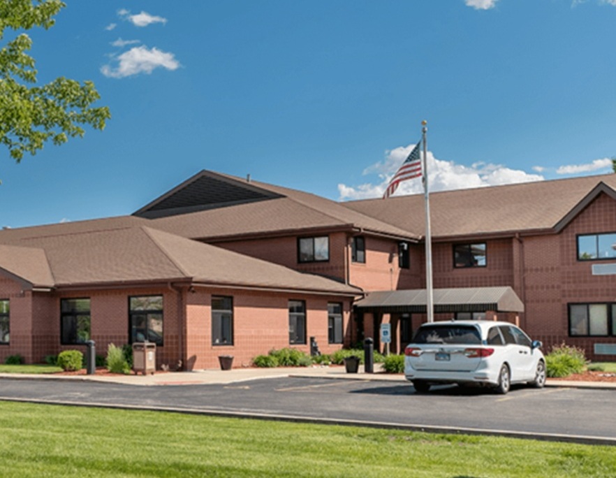 Brick building exterior of a treatment center