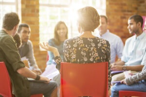 Group support session for recovery