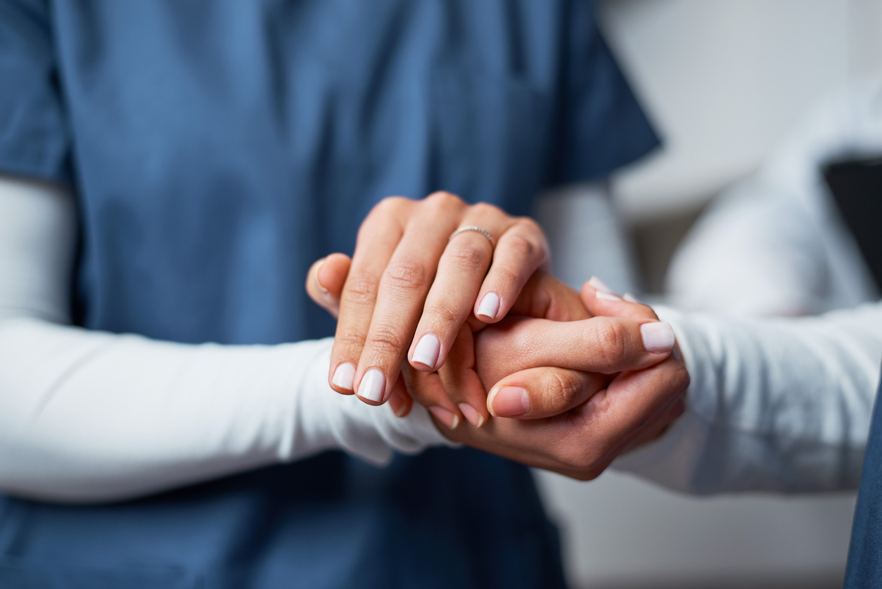 Nurse offering support