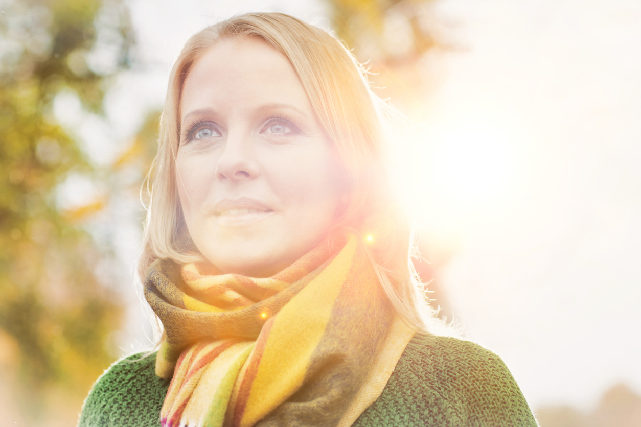 Woman in light